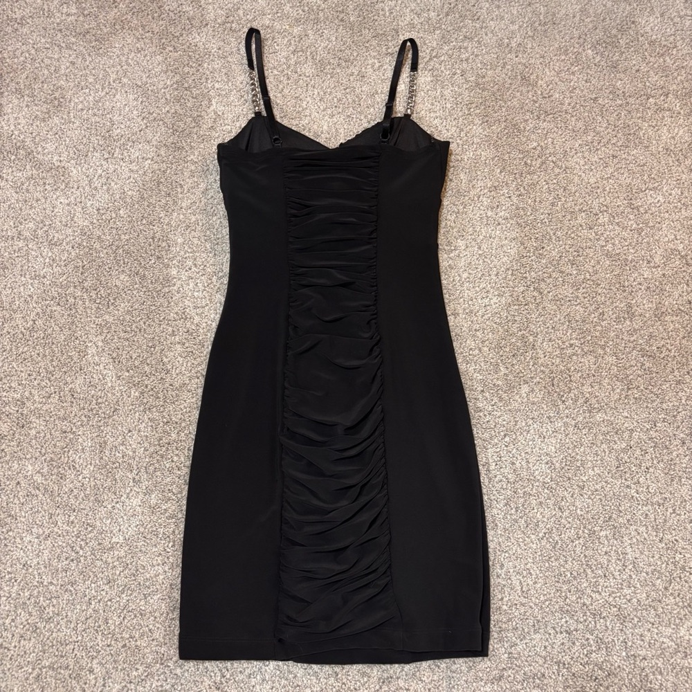 City Studio Black Ruched Mini Dress - Picture 3 of 7